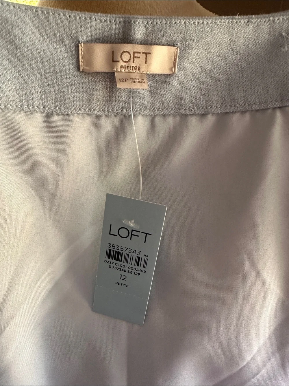 LOFT Pale Blue A-Line Skirt with Decorative Front Flaps